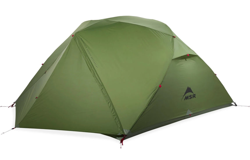 MSR Elixir™ 4-Person Backpacking Tent Outdoor Action- Fly closed