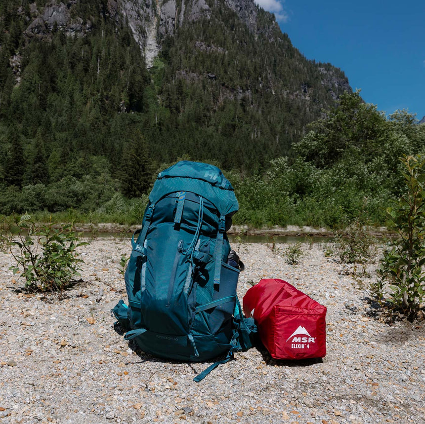 MSR Elixir™ 4-Person Backpacking Tent Outdoor Action- stuff sack