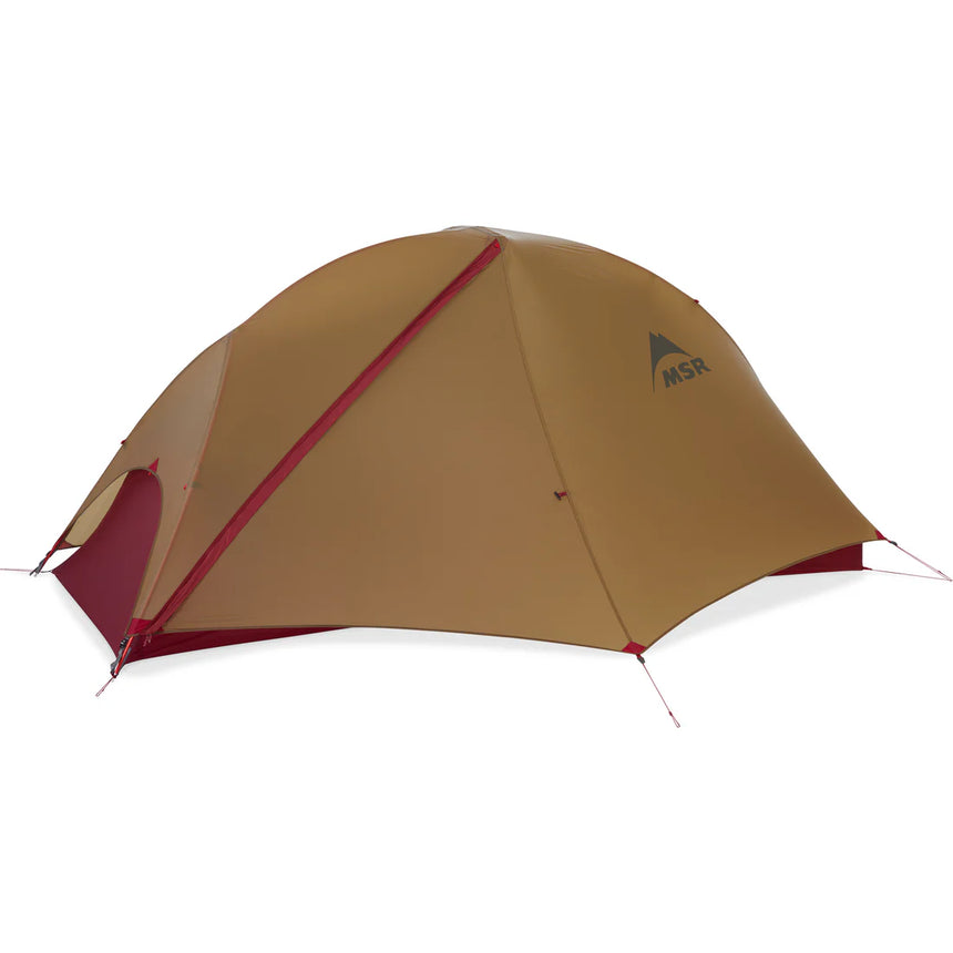 MSR FreeLite™ 1-Person Ultralight Backpacking Tent Outdoor Action- Fly Door Closed