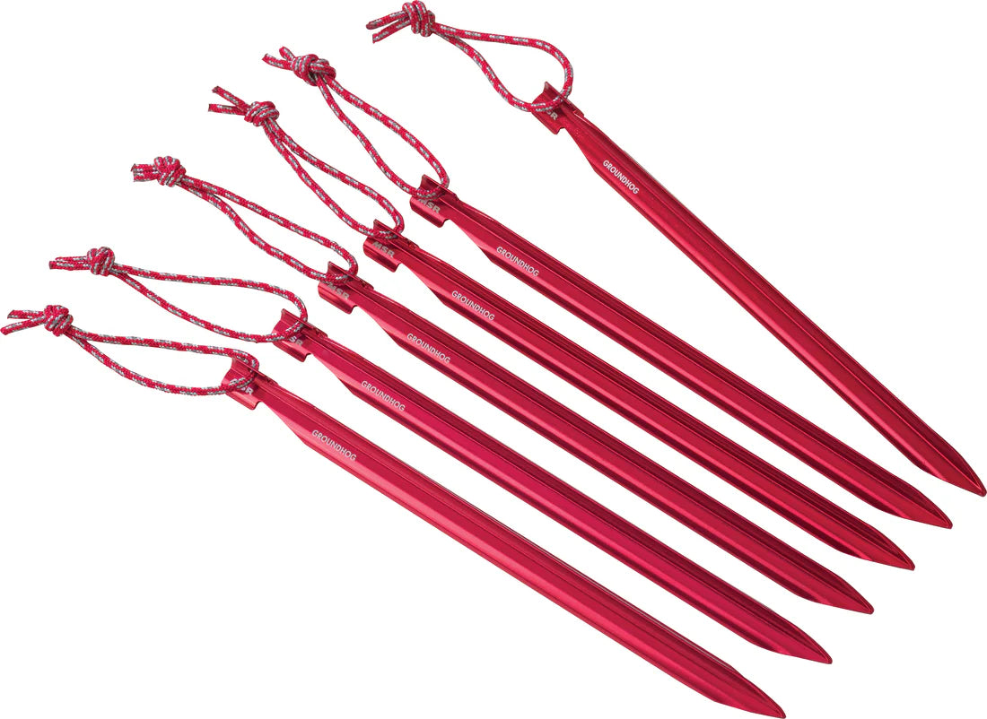 MSR Groundhog Tent Stake kit Outdoor Action- Product of 6