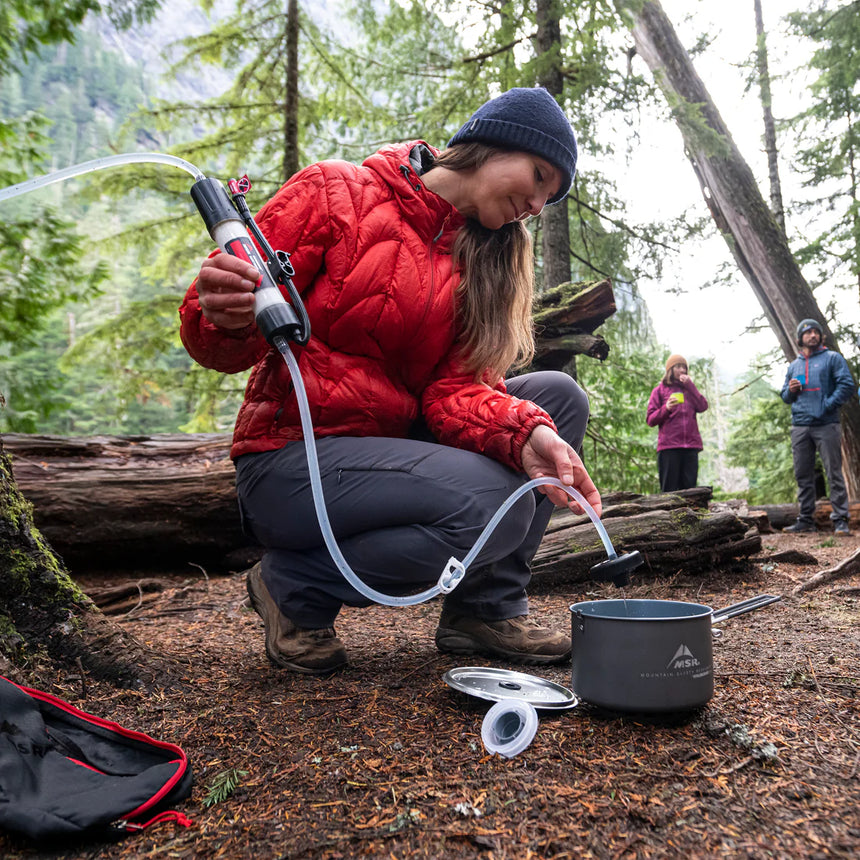 MSR Guardian™ Gravity Purifier Replacement Cartridge Outdoor Action- in use