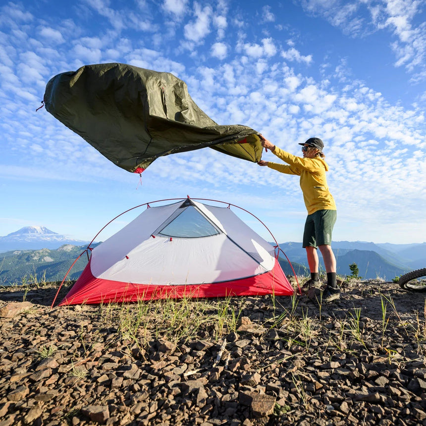 MSR Hubba Hubba™ Bikepack 1-Person Tent Outdoor Action- On Field 1