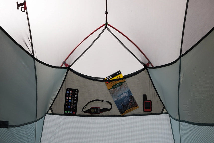 MSR Hubba Hubba™ LT 1-Person Backpacking Tent Outdoor Action- end pocket detail