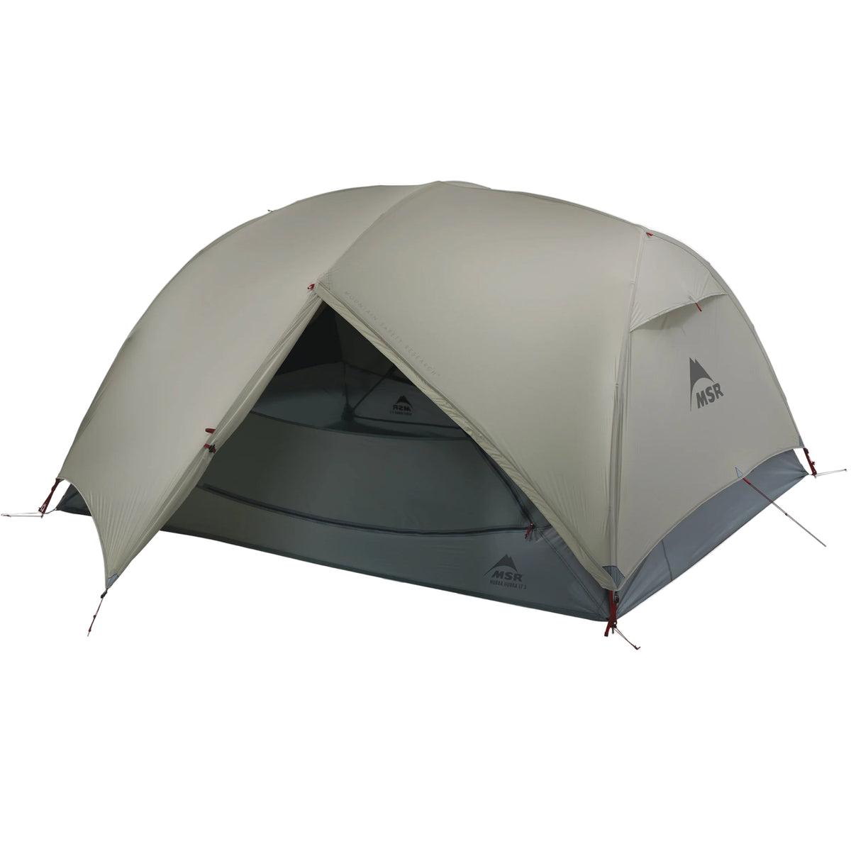 MSR Hubba Hubba™ LT 3-Person Backpacking Tent Outdoor Action- Opened Rainfly