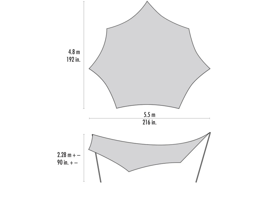 MSR Rendezvous Sun Shield 200 Shelter Outdoor Action- Floorplan 2