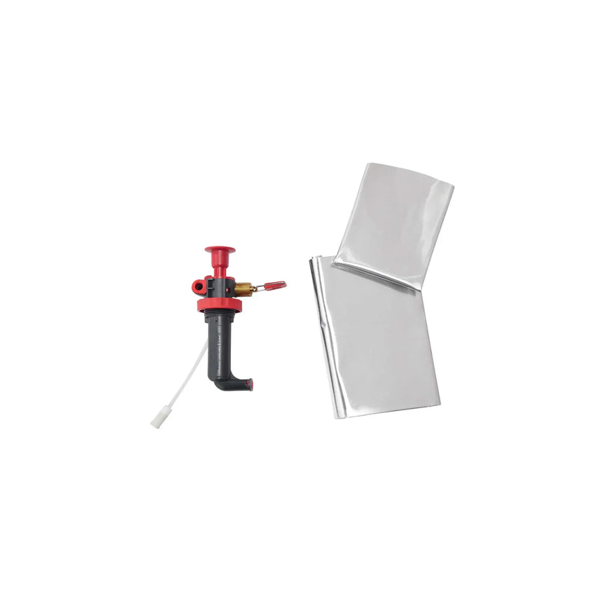MSR Standard Fuel Pump Outdoor Action- Included Windscreen & Heat Reflector