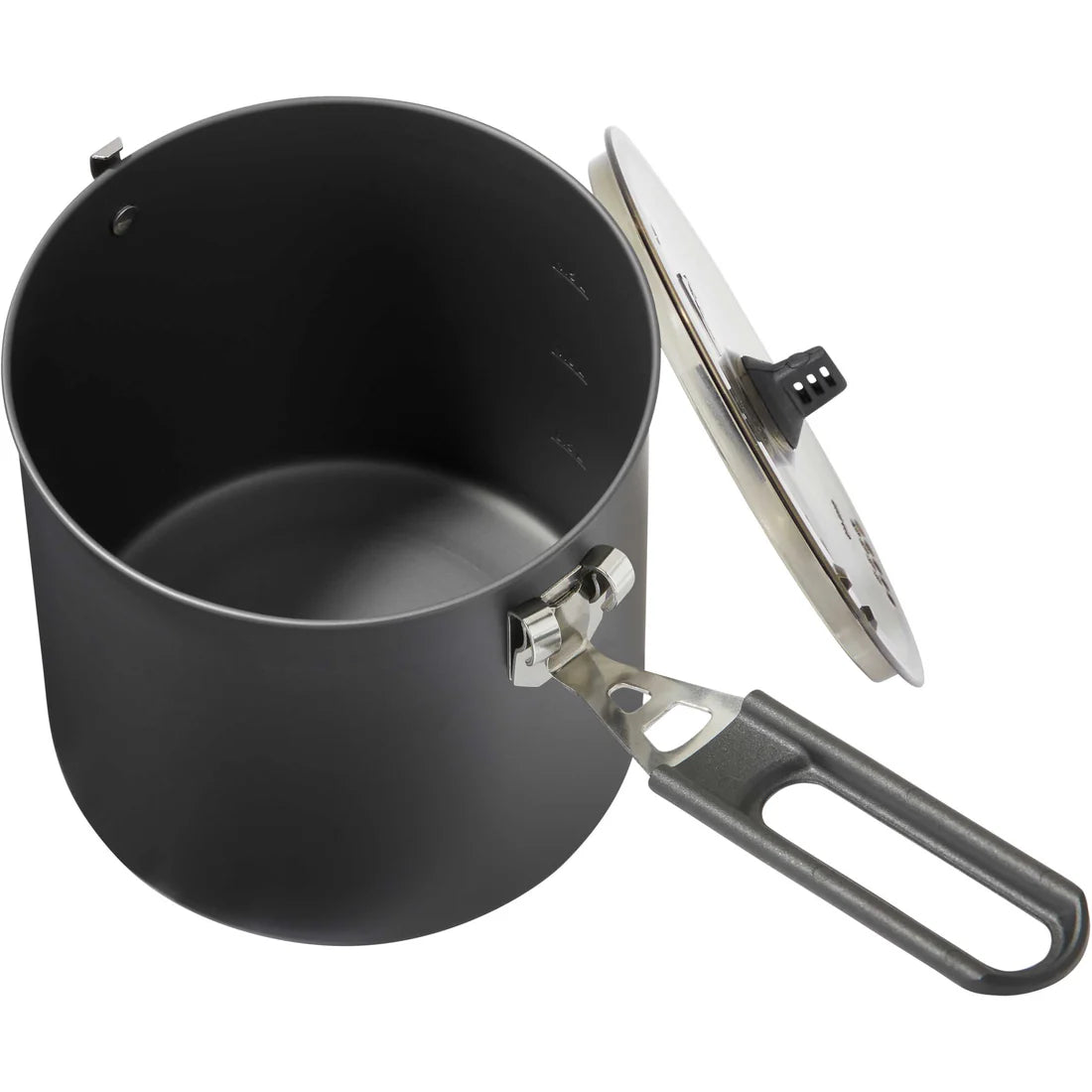 MSR Trail Lite 2L Pot Outdoor Action- Lid on side