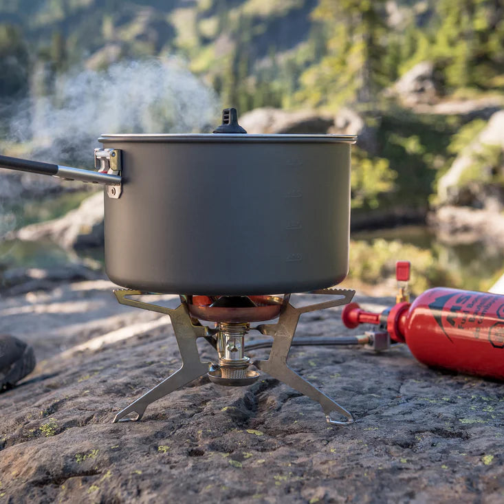 MSR Whisperlite Universal Stove Outdoor Action- Product in use