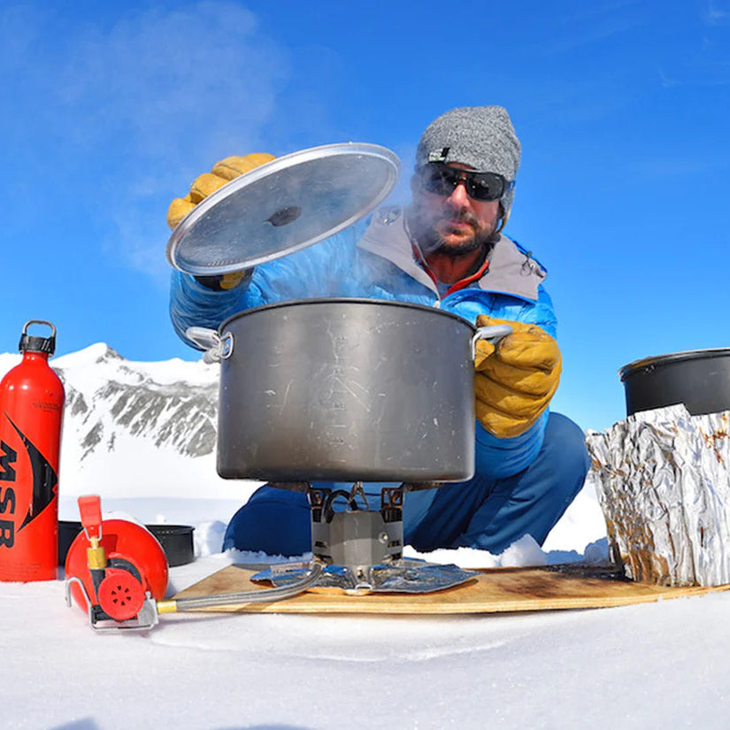 MSR XGK Expedition Stove Outdoor Action- product in use
