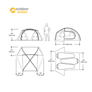 Marmot Limelight 3P Tent floor plan drawing