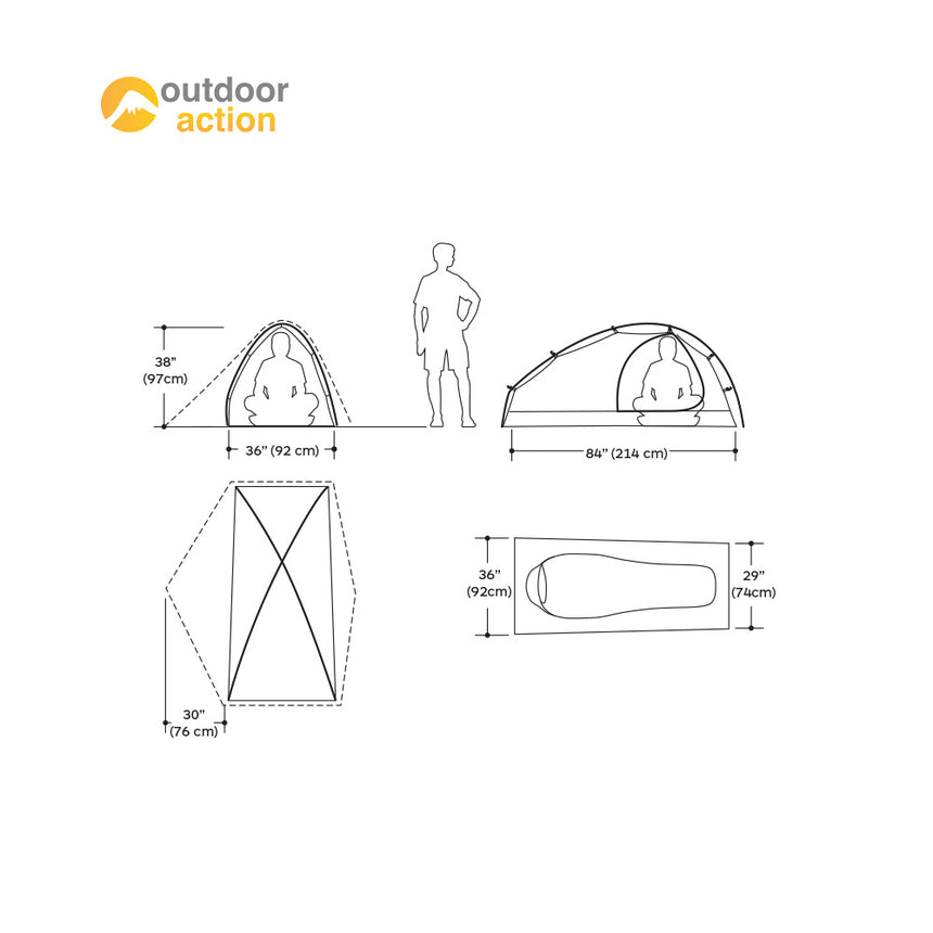 Marmot Tungsten UL 1P Tent footprint drawing