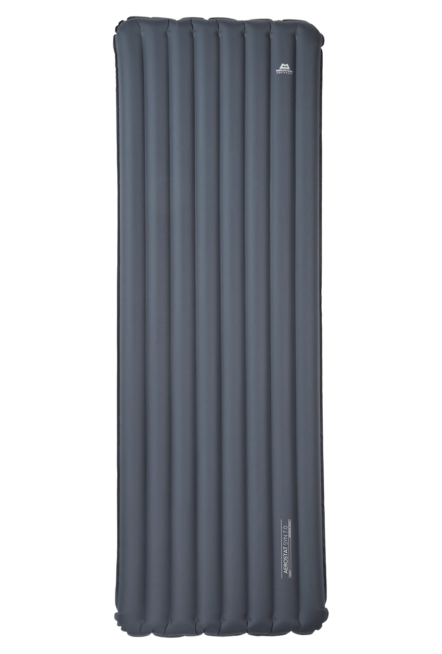 Mountain Equipment Aerostat Synthetic 7.0 Sleeping Mat Wide Regular in Ombre Blue - Full Front View