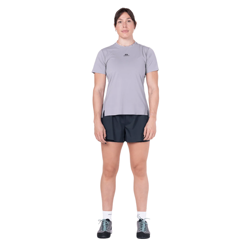 Mountain Equipment Agilix Women's Twin Short in Blue Nights - Front full length model view