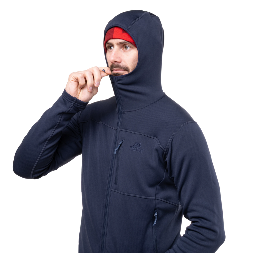 Mountain Equipment Durian Hooded Men's Jacket in Cosmos - Hood Detail