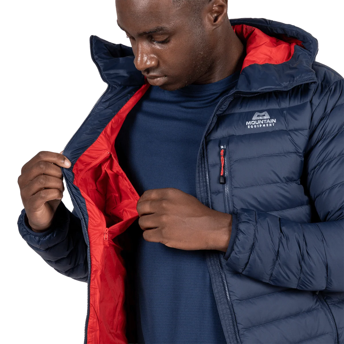 Mountain Equipment Earthrise Hooded Men's Jacket in Cosmos - Front Model