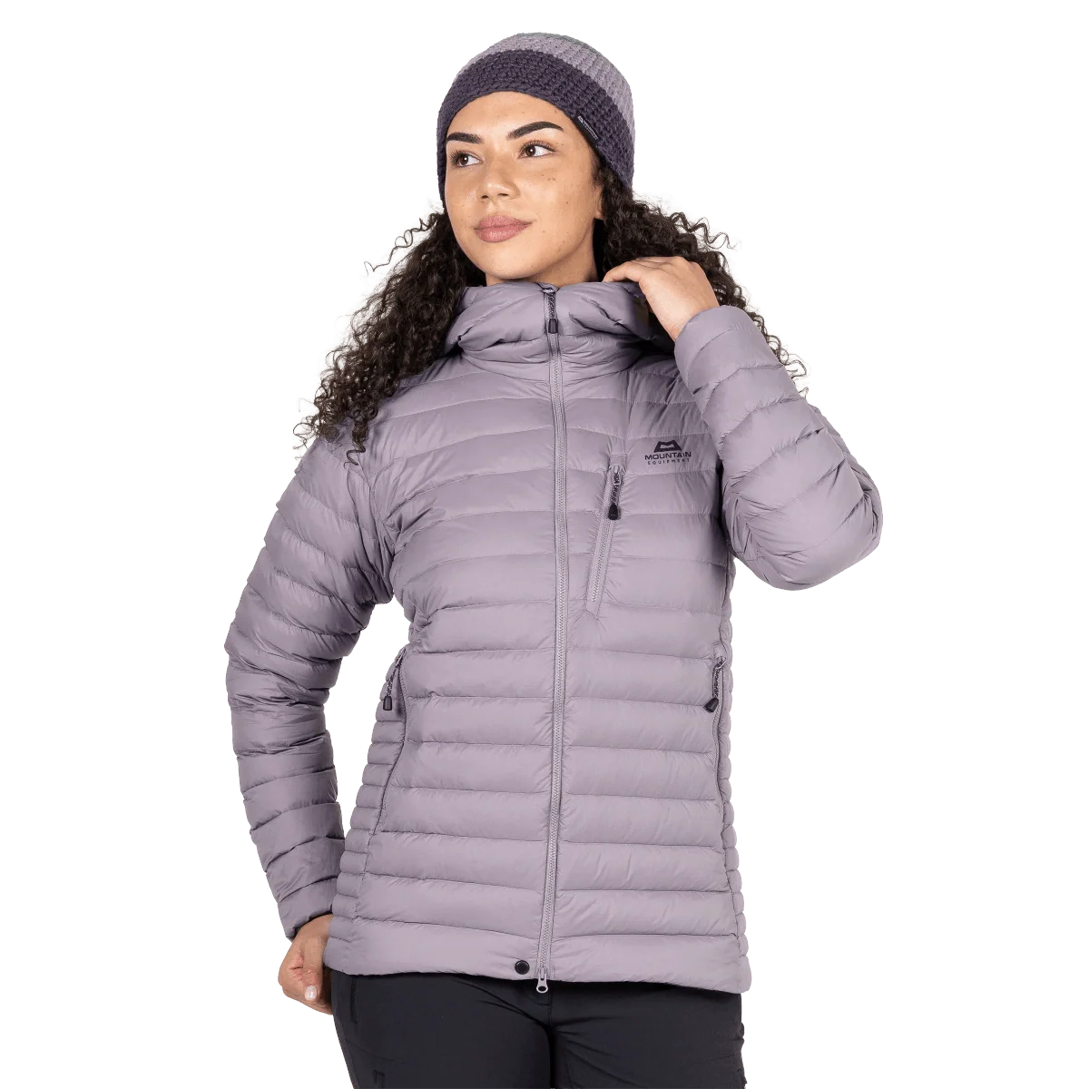 Mountain Equipment Earthrise Hooded Women's Jacket in Allium - interior detail