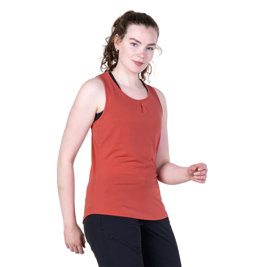 Mountain Equipment Equinox Women's Vest in Rosewood - On Model Side