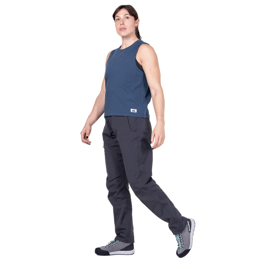 Mountain Equipment Fairhead Women's Tank in Dusk - Side model view walking