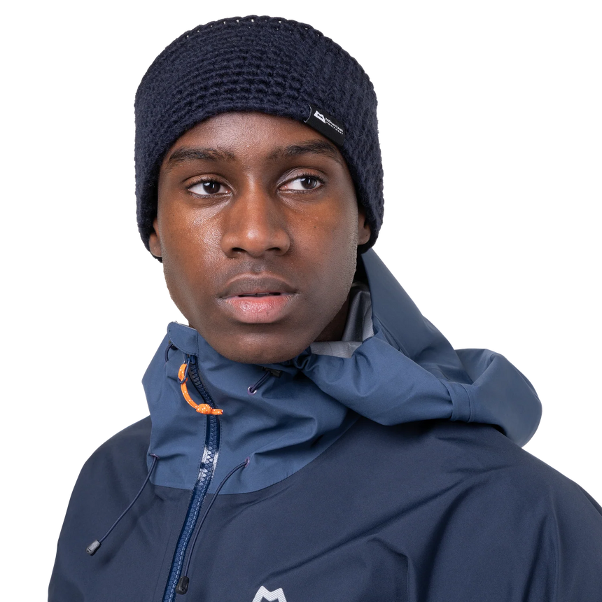 Mountain Equipment Flash Headband in Cosmos - On Model Front