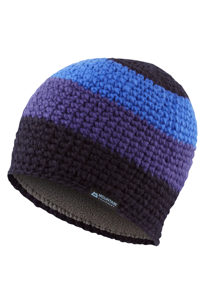 Mountain Equipment Flash Women's Beanie in Cosmos/Amethyst/Vivid - Flat Lay