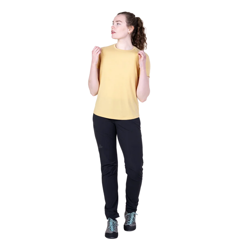 Mountain Equipment Headpoint Women's Tee in Rattan - On Model Back