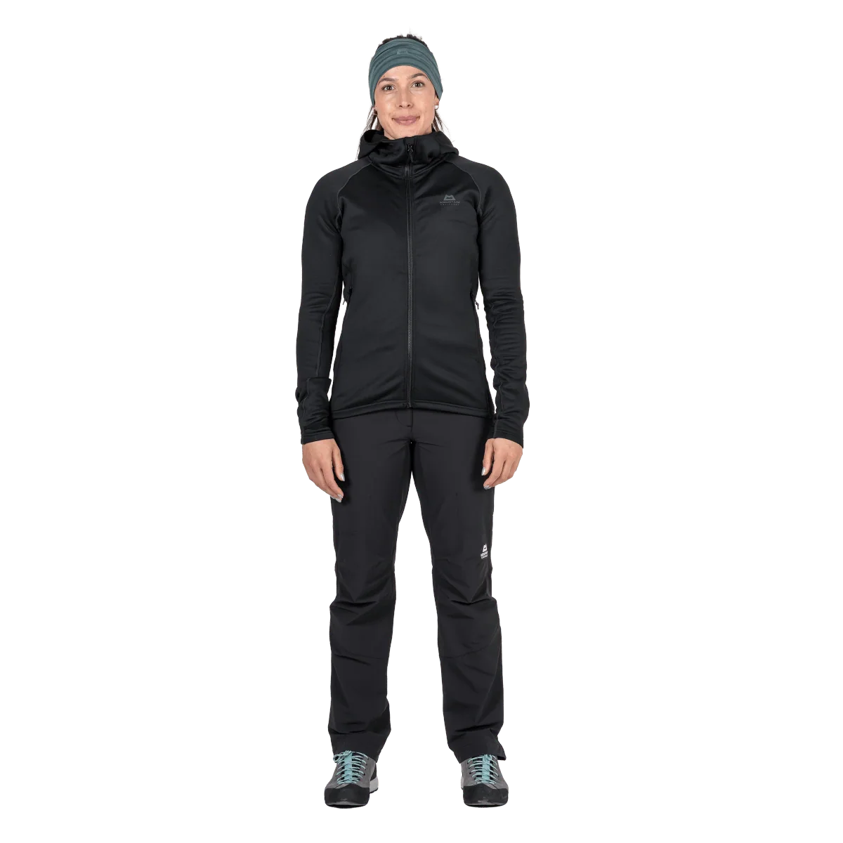 Mountain Equipment Jorasses Hooded Women's Jacket in Black - On Model Front