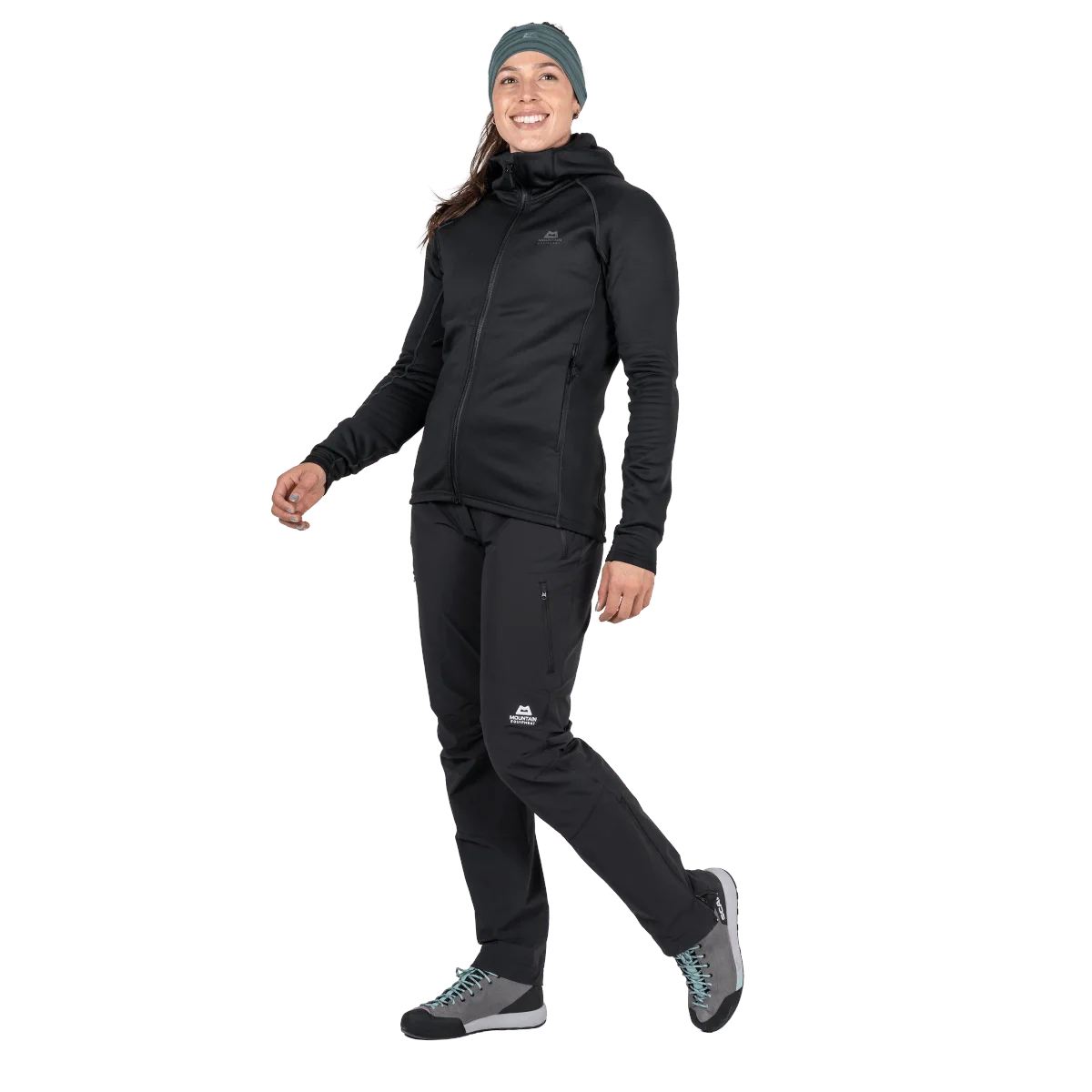 Mountain Equipment Jorasses Hooded Women's Jacket in Black - On Model Three-Quarter