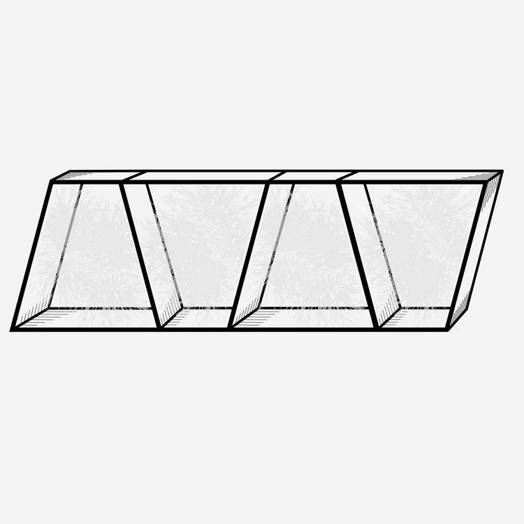 Mountain Equipment Kryos Sleeping Bag - Trapezoid Baffle Diagram