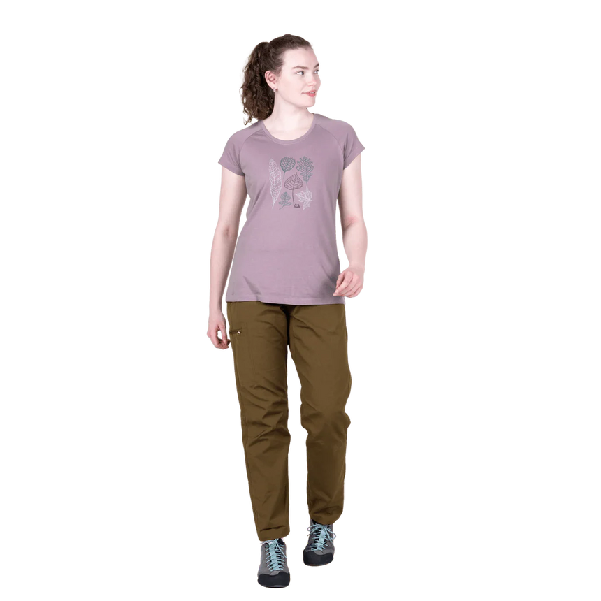 Mountain Equipment Leaf Women's Tee in Allium - Side