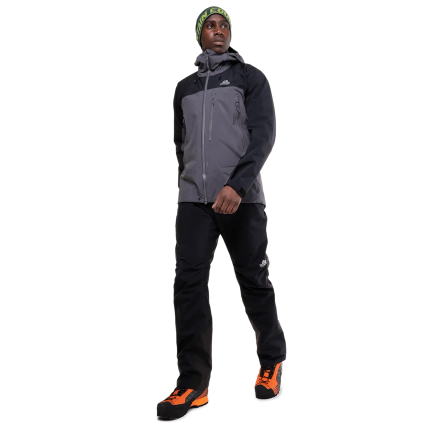 Mountain Equipment Lhotse GORE-TEX Men's Pant in Black - Three Quarter on Model