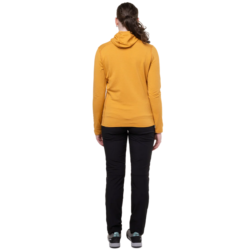 Mountain Equipment Lumiko Hooded Women's Jacket in Butterscotch/Maj - Walking Back