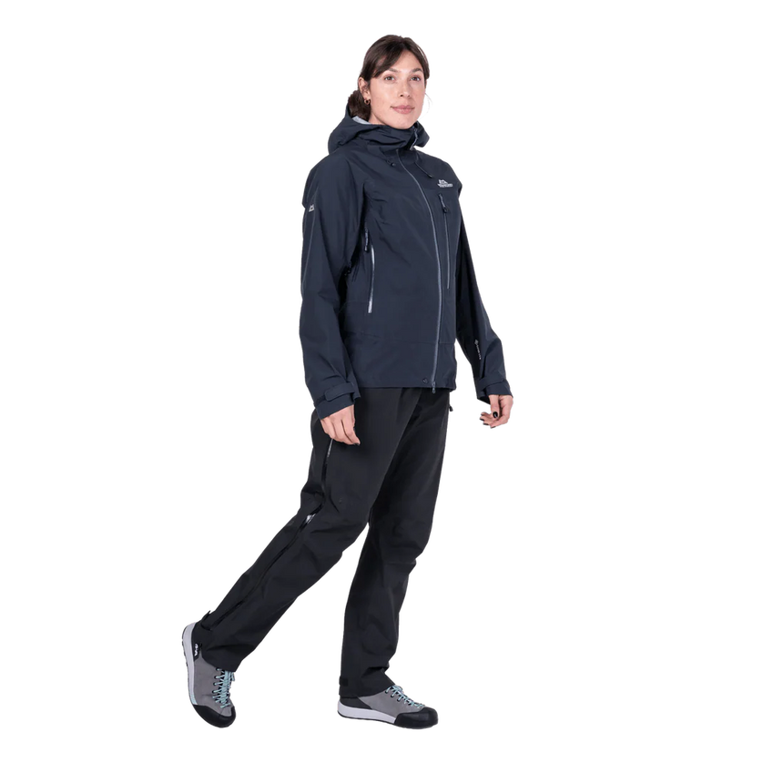 Mountain Equipment Makalu GORE-TEX Women's Pant in Black - Walking View on Model