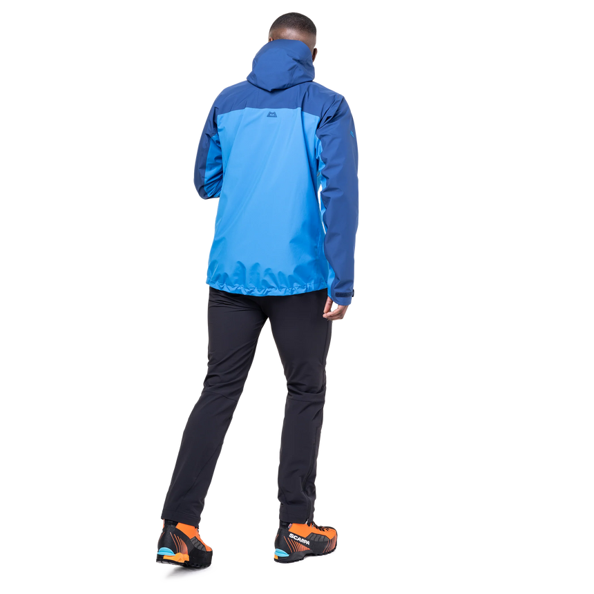 Mountain Equipment Odyssey Men's Jacket in Atlantic/Admiral - On Model Hood