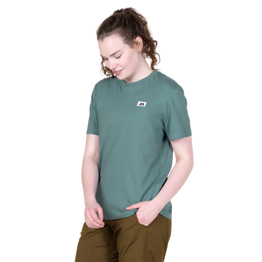 Mountain Equipment Podus Women's Tee in Goblin Blue - Front model view