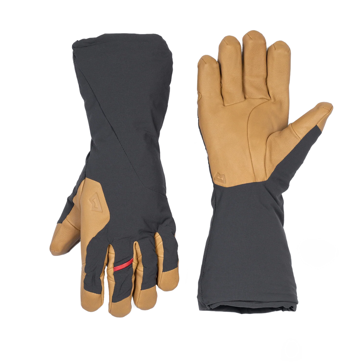 Mountain Equipment Serac Gauntlet in Black/Tan - Palm Pair
