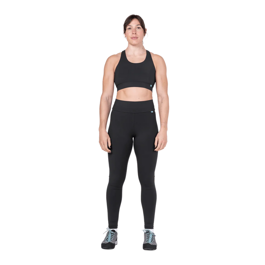 Mountain Equipment Sereno Women's Legging in Black - Front full length model view