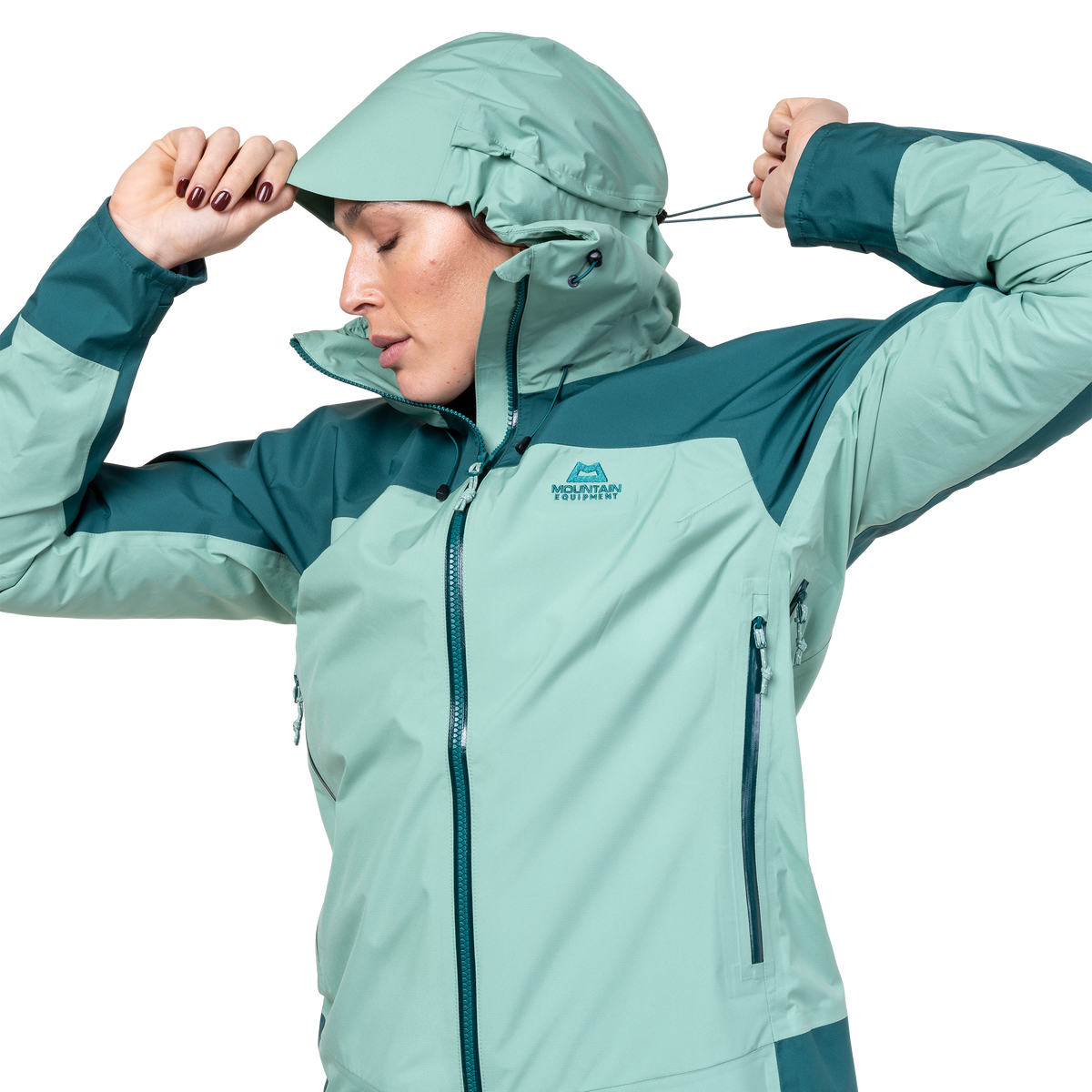 Mountain Equipment Tacul Women's Jacket in Lichen/Deep Teal - Adjustable Cord