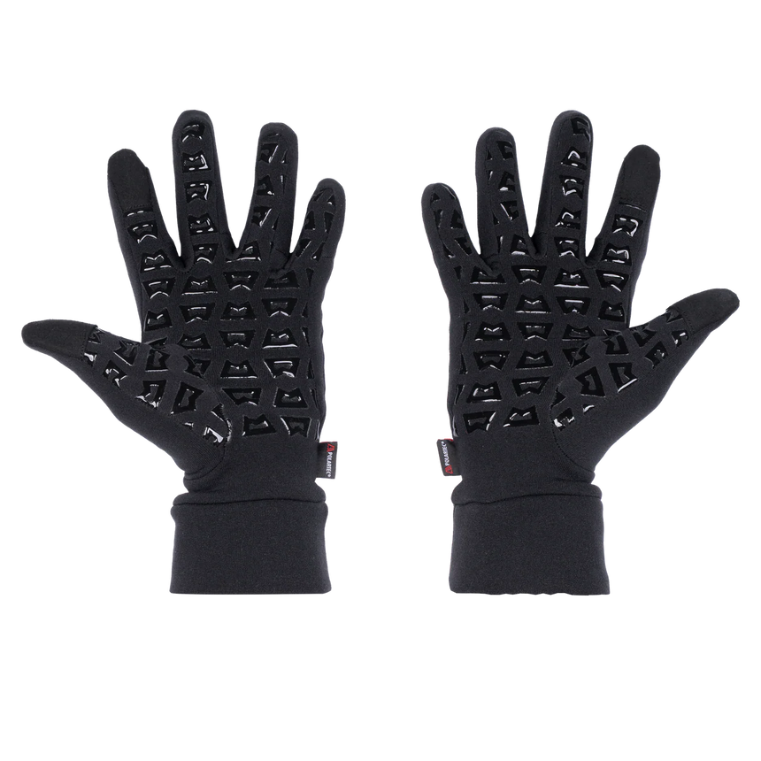 Mountain Equipment Touch Screen Grip Gloves in Black - Silicone Grip Palm Detail