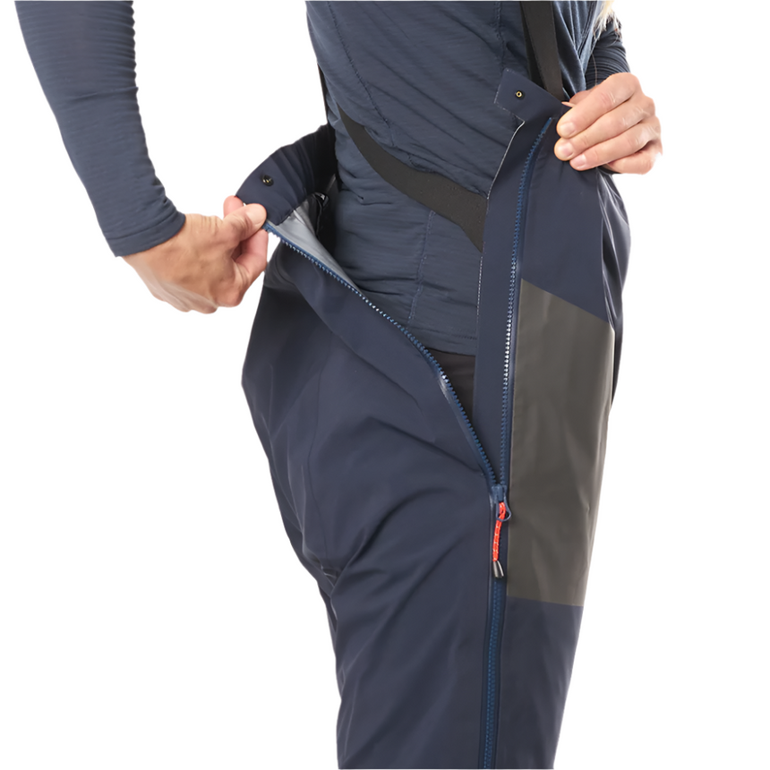 Mountain Equipment Tupilak GORE-TEX Pro Women's Pant in Cosmos - Zip Detail on Model