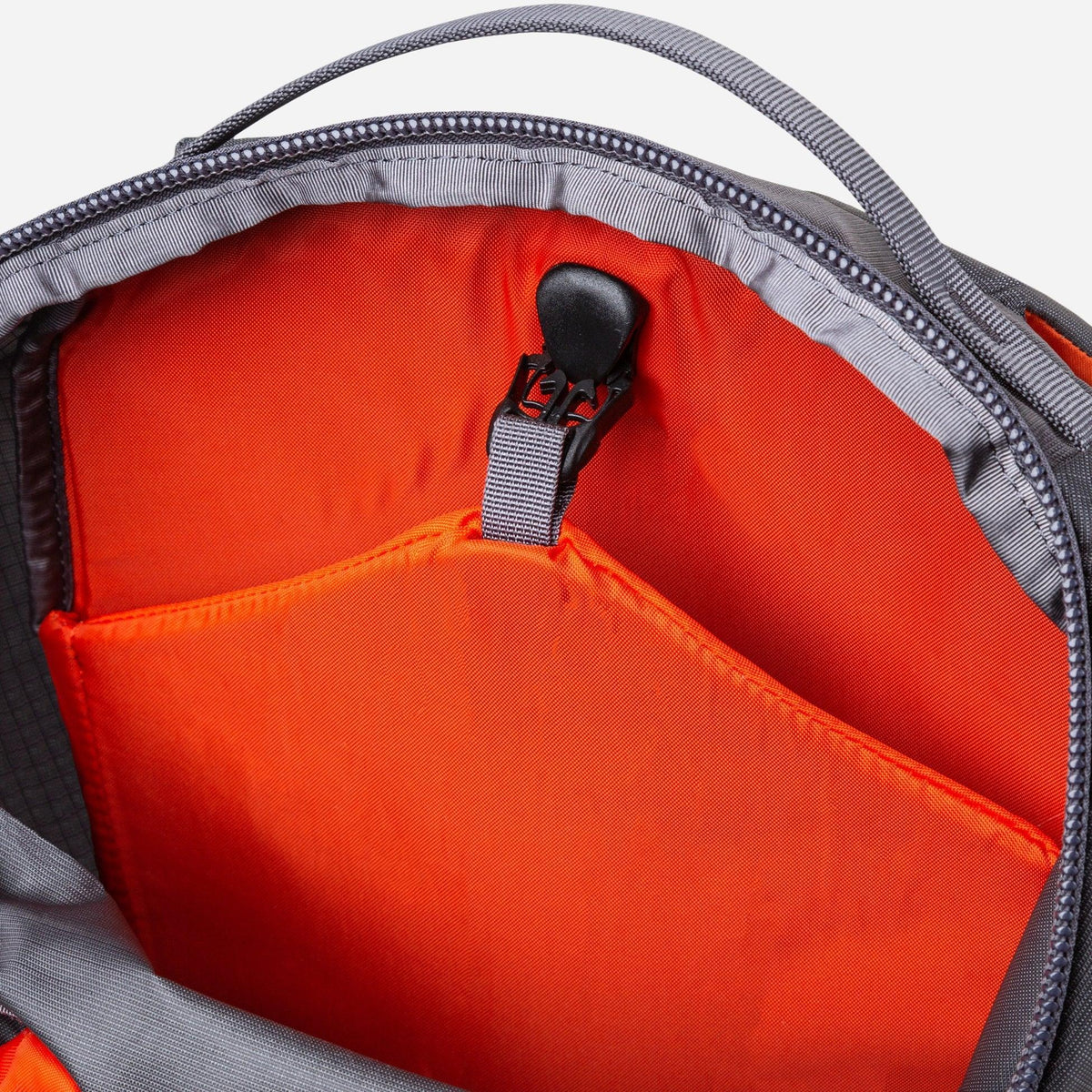 Mountain Equipment Wallpack 16 Backpack in Anvil/Cardinal Orange - Haul Loop Detail