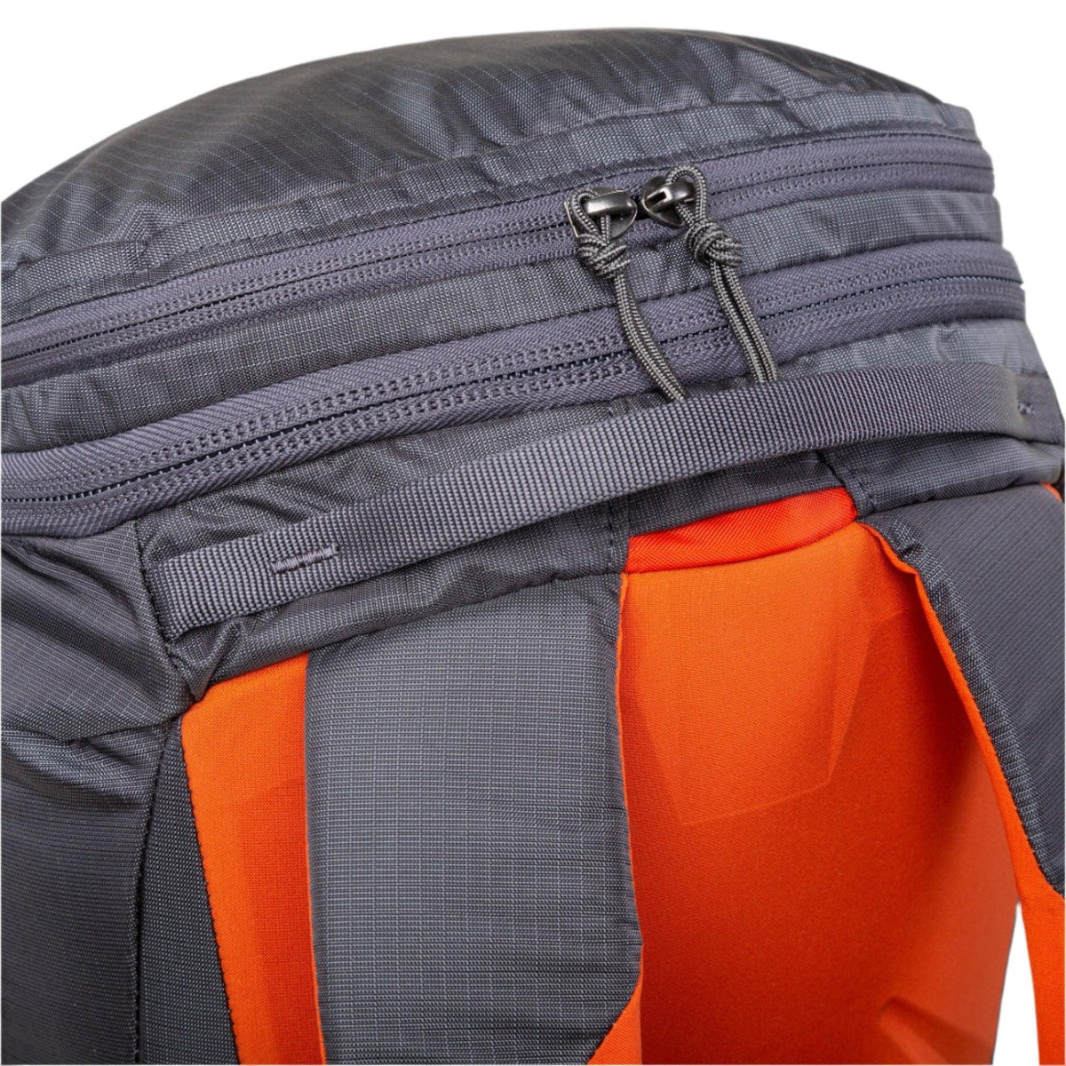 Mountain Equipment Wallpack 16 Backpack in Anvil/Cardinal Orange - Zip Detail