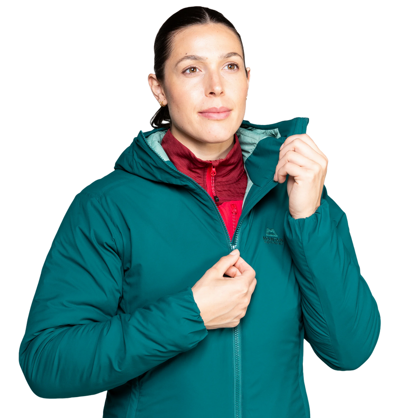 Mountain Equipment Andola Women's Jacket Outdoor Action Deep Teal - YKK® Moulded Centre Front Zip