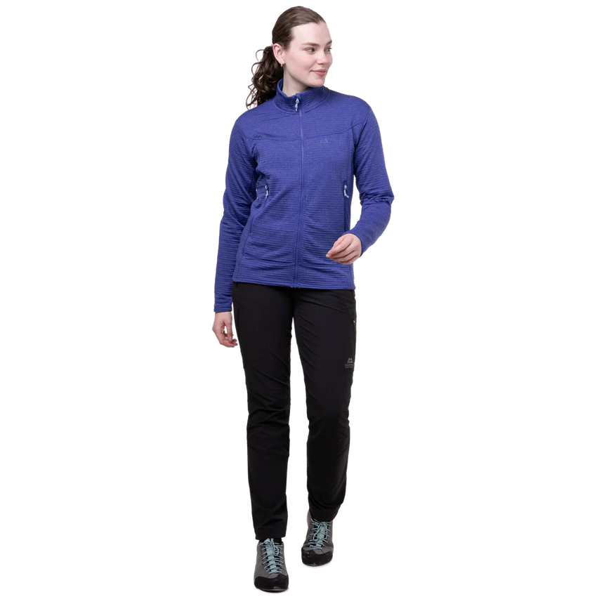 Mountain Equipment Apiro Women's Jacket Outdoor Action Clematis- Front Fit on Model