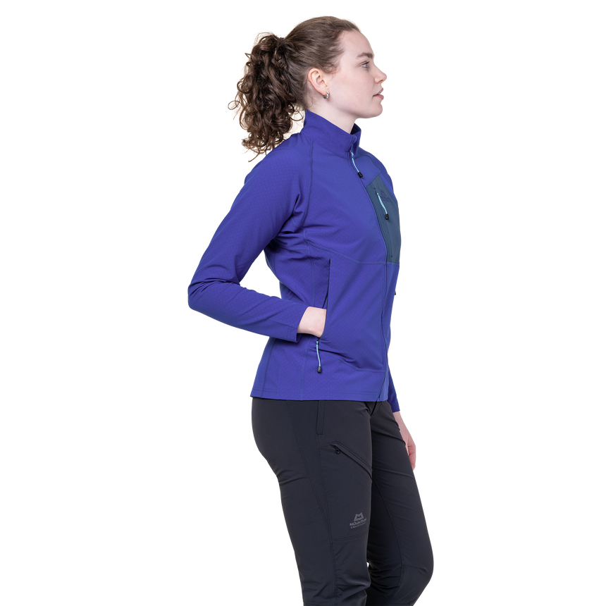 Mountain Equipment Arrow Women's Jacket Outdoor Action Clematis/Dusk - Hand Pocket