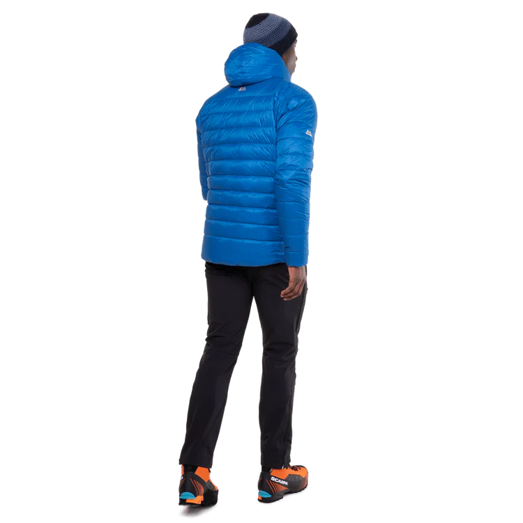 Mountain Equipment Baltoro Men's Jacket Outdoor Action Atlantic Blue- Full Back View