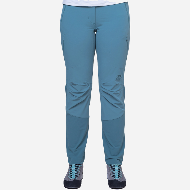 Mountain Equipment Chamois Women's Pant (AC) Outdoor Action IndianTeal/Maj- Front Fit