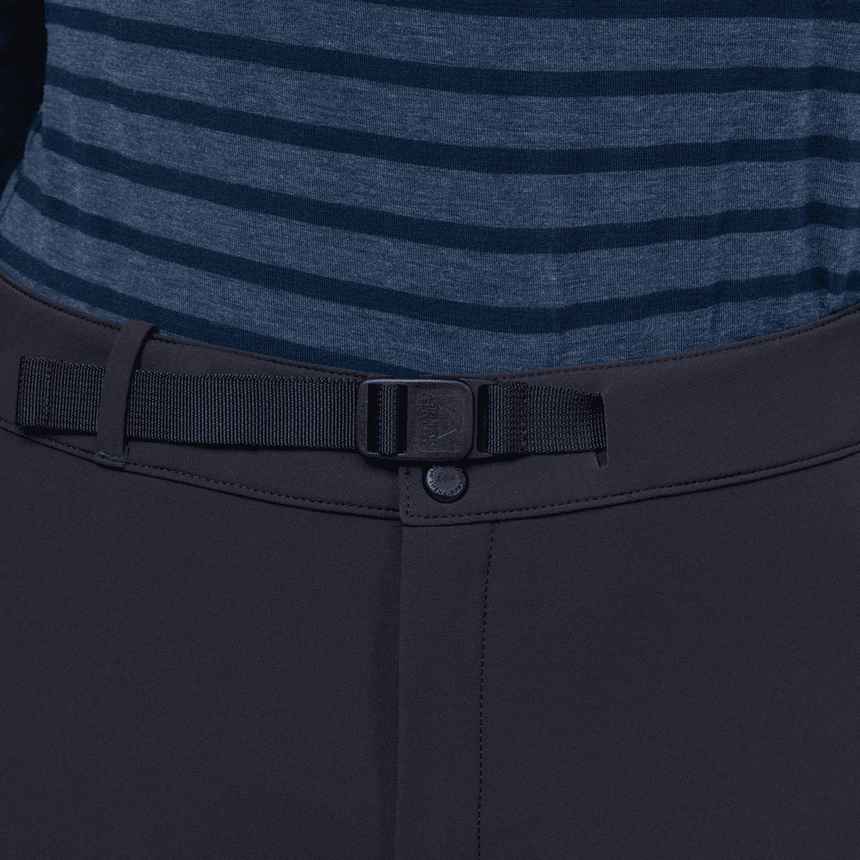 Mountain Equipment Chamois Women's Pant Outdoor Action Black- Integrated low - profile belt