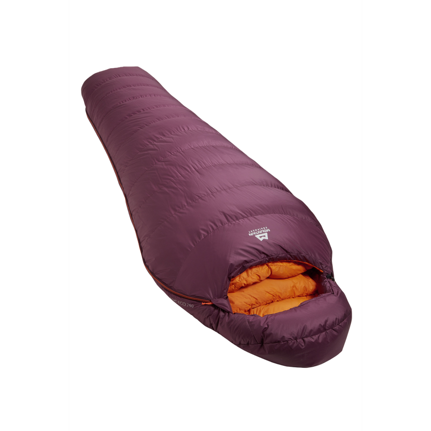 Mountain Equipment Classic Eco 750 Women's Sleeping Bag (-14°C/7°F) Raisin- Slanted