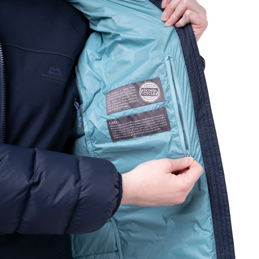 Mountain Equipment Earthrise Women's Parka Outdoor Action Cosmos - Inner Zipped Security Pocket