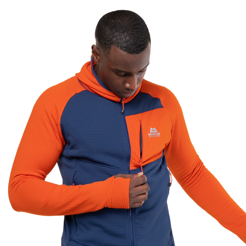 Mountain Equipment Eclipse Hooded Men's Jacket Outdoor Action Medieval/Cardinal- Chest Pocket